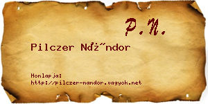 Pilczer Nándor névjegykártya